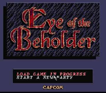 Advanced Dungeons & Dragons - Eye of the Beholder (USA) screen shot title